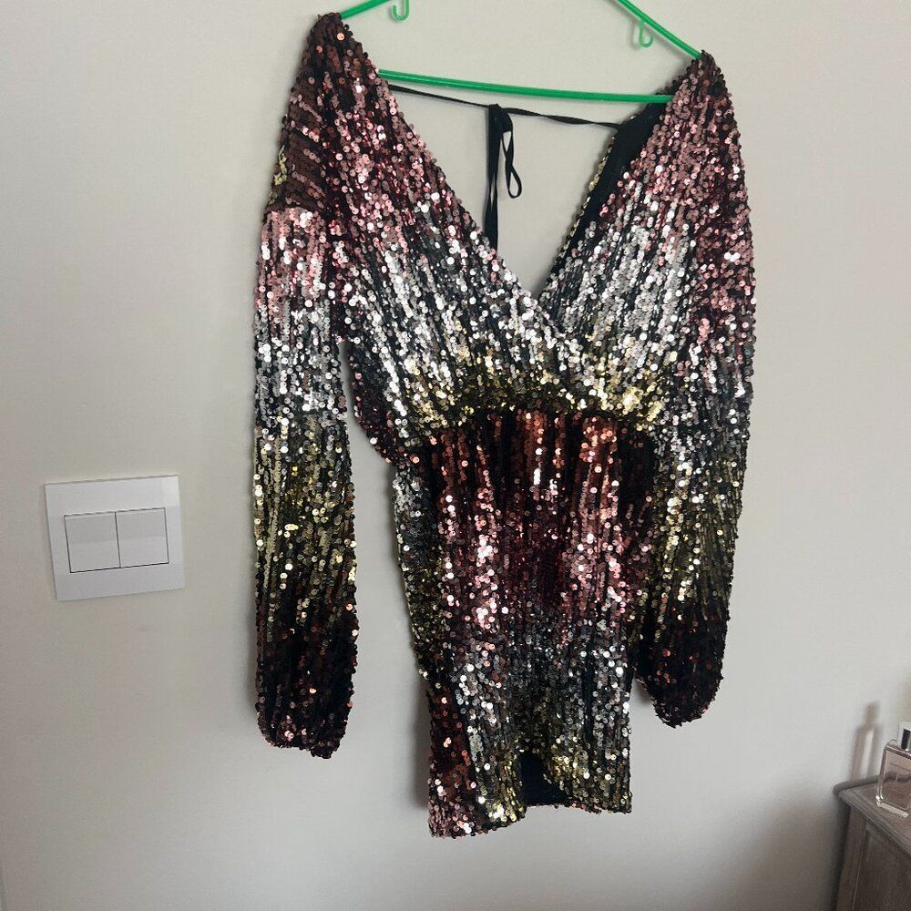 The Vintage Shop‎ sequin mini dress M